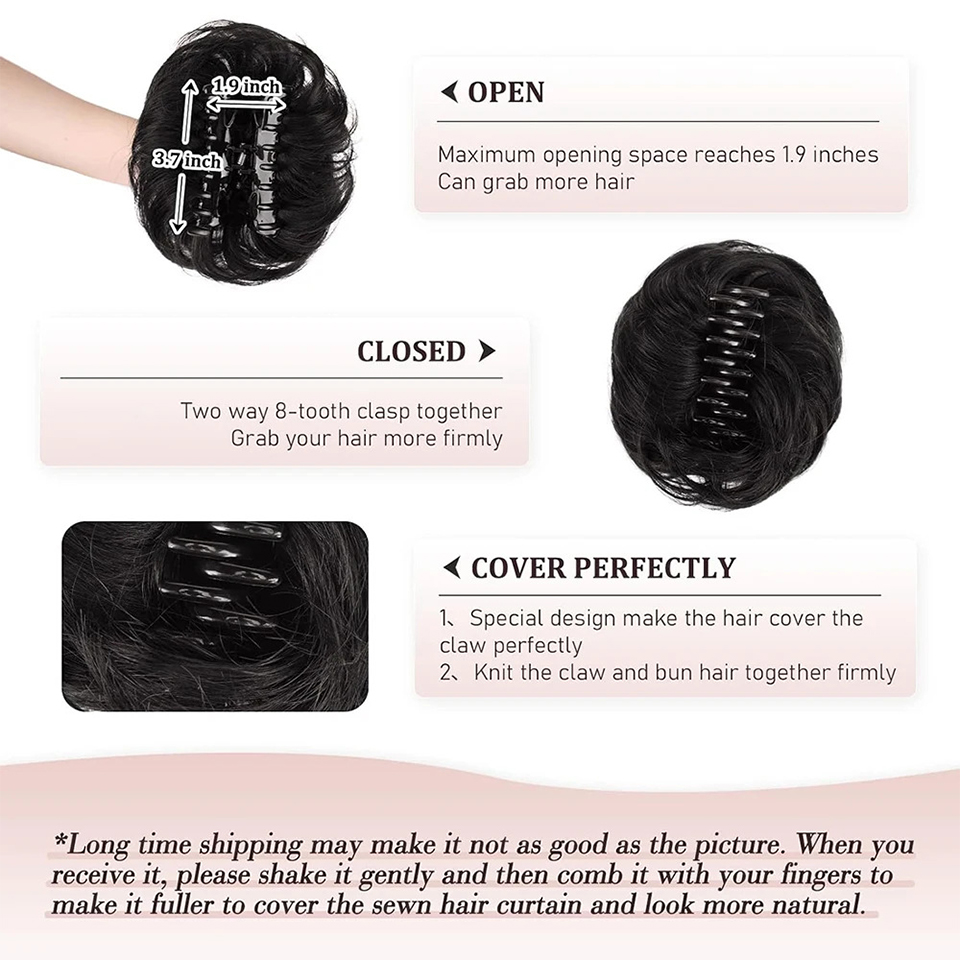 EAST syntetyczny kok roztrzepa – Claw Clip Messy Bun Hair Piece recenzja i cena