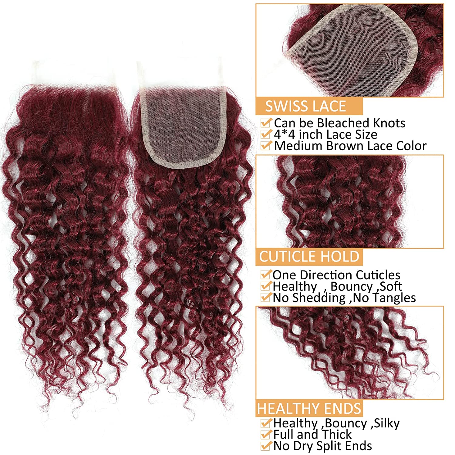 Zestawy włosów 12A Water Wave  – Deep Wave 3 Bundles With Closure recenzja i cena