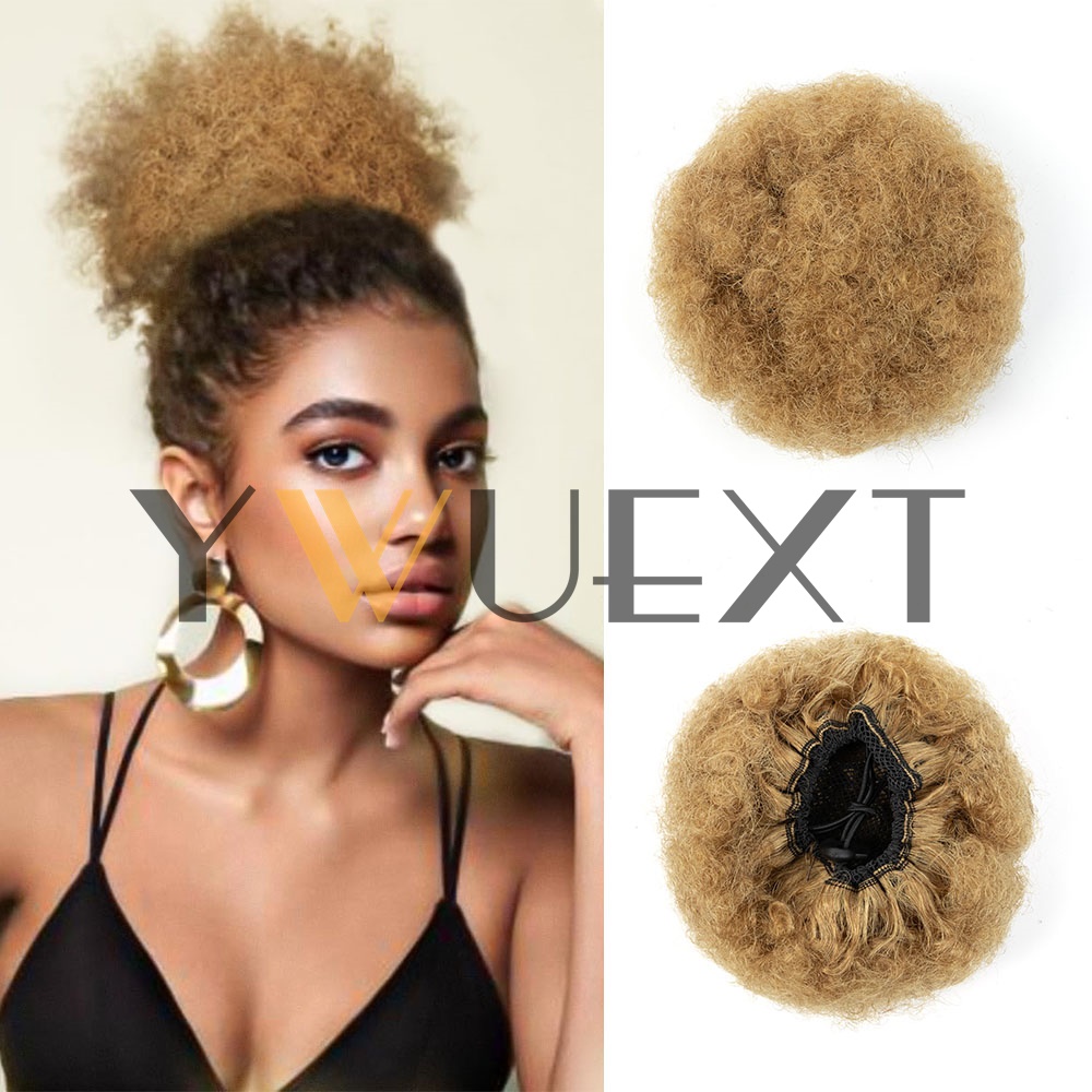 YWUEXT Honey Gold Afro Kinky P – Drawstring Afro Curly Puff Ponytail recenzja i cena