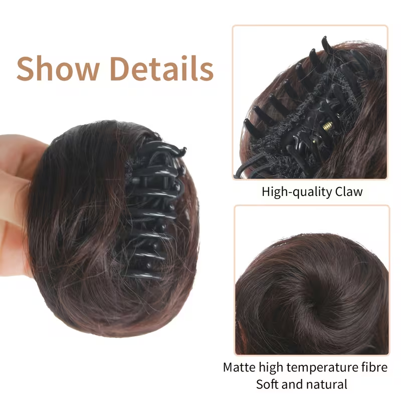 Klips do włosów syntetycznych, – Claw Clip Messy Bun Hair Piece recenzja i cena