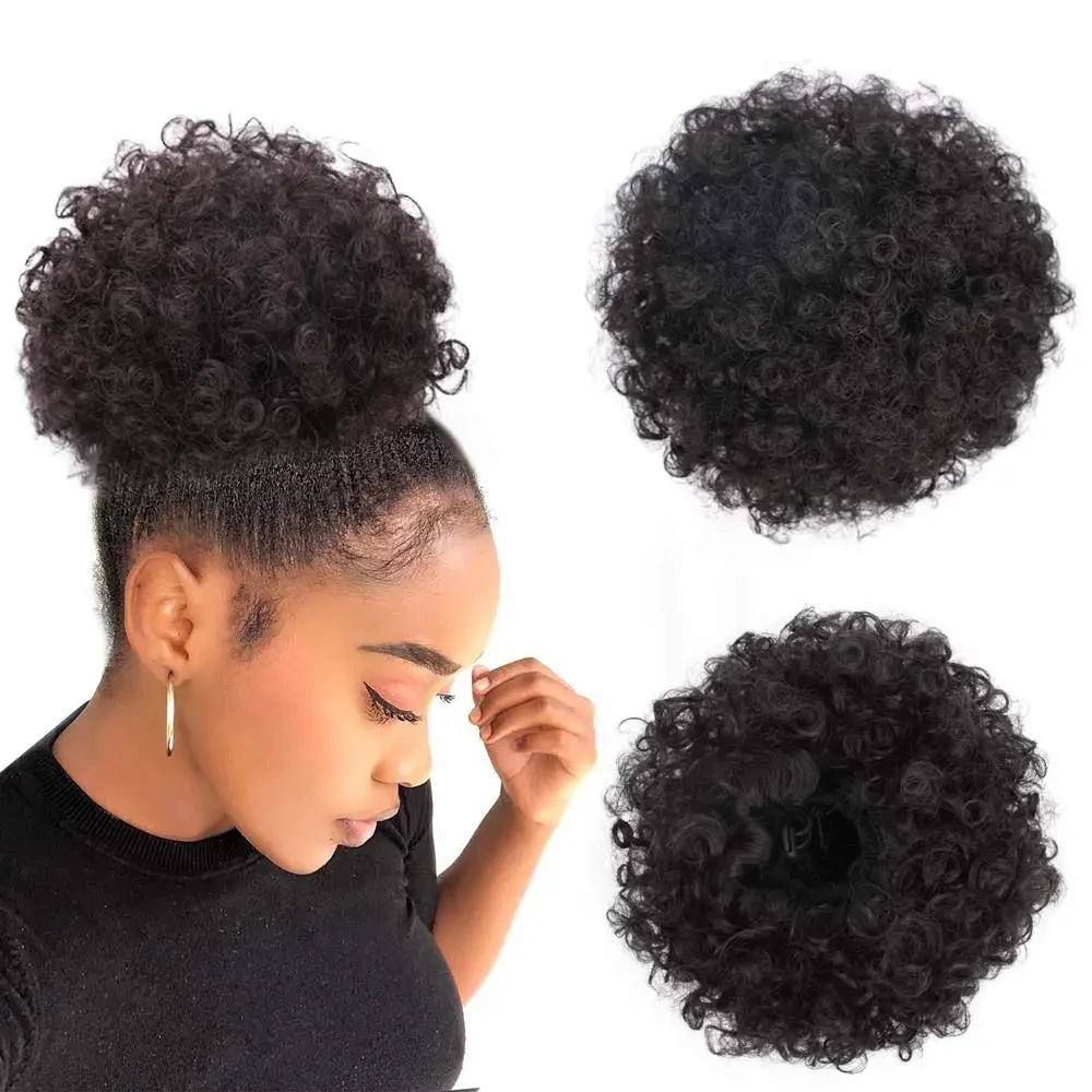 Afro Puff sznurkiem przedłużen – Drawstring Afro Curly Puff Ponytail recenzja i cena