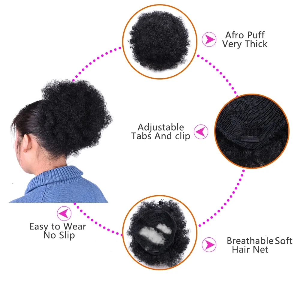 Afro Puff sznurkiem przedłużen – Drawstring Afro Curly Puff Ponytail recenzja i cena