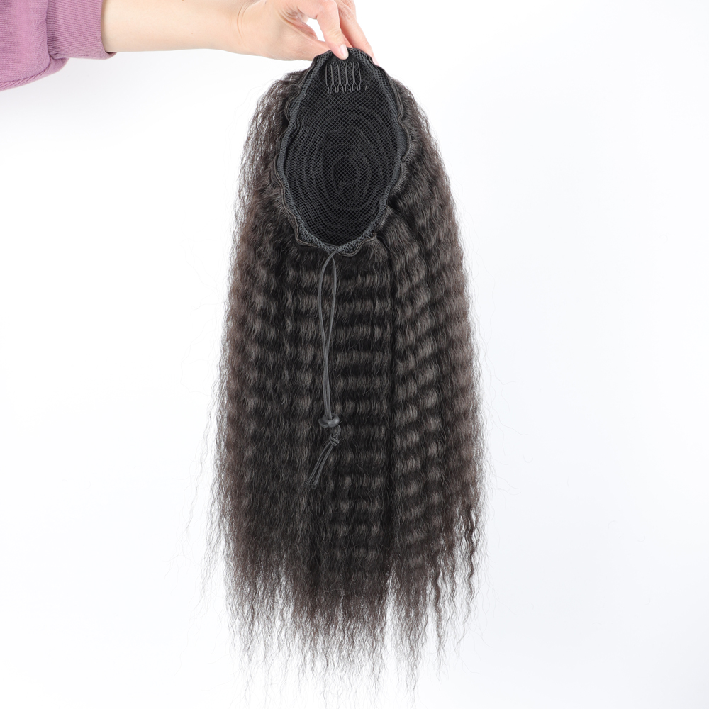 Fałszywe syntetyczne sznurkiem – Drawstring Afro Curly Puff Ponytail recenzja i cena