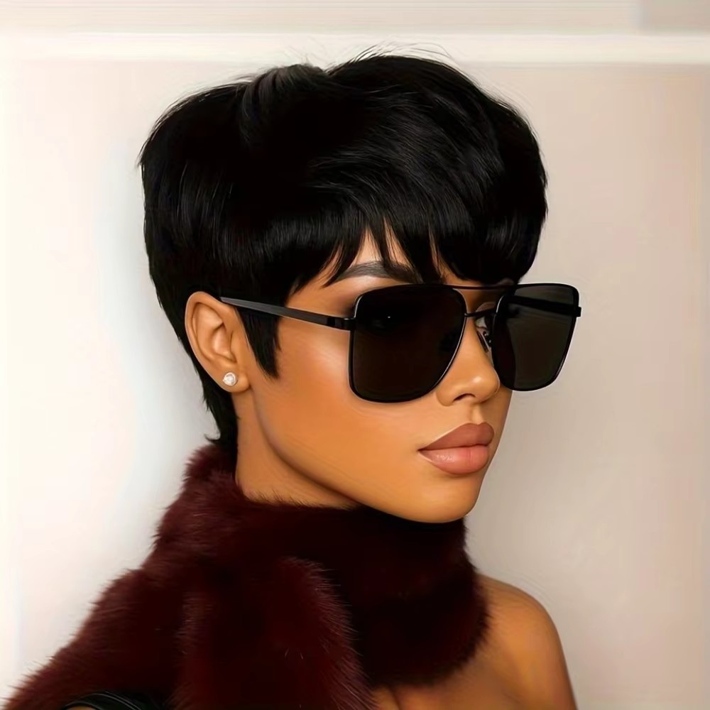 Peruka damska z krótkimi włosa – Short Pixie Cut Wig Human Hair Cheap recenzja i cena