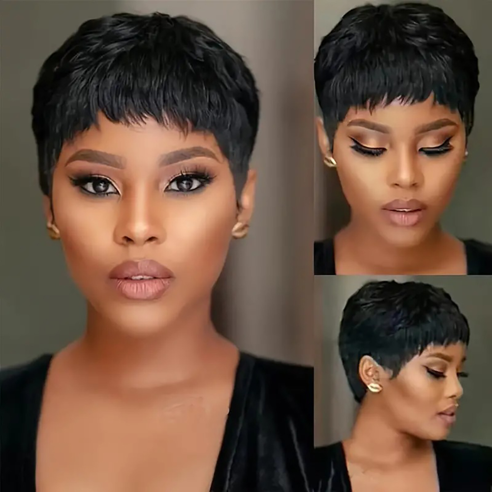 Krótkie Proste Peruki z Włosów – Short Pixie Cut Wig Human Hair Cheap recenzja i cena