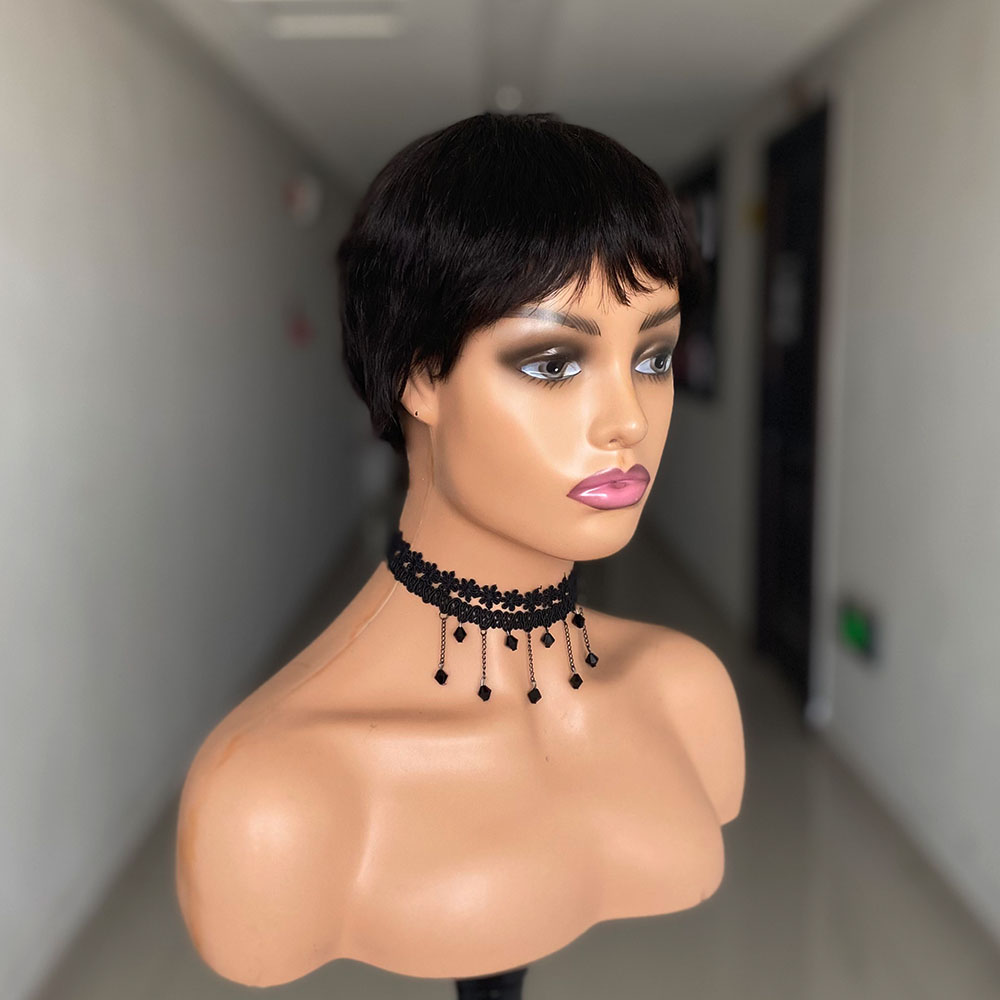 Krótkie Proste Peruki z Włosów – Short Pixie Cut Wig Human Hair Cheap recenzja i cena