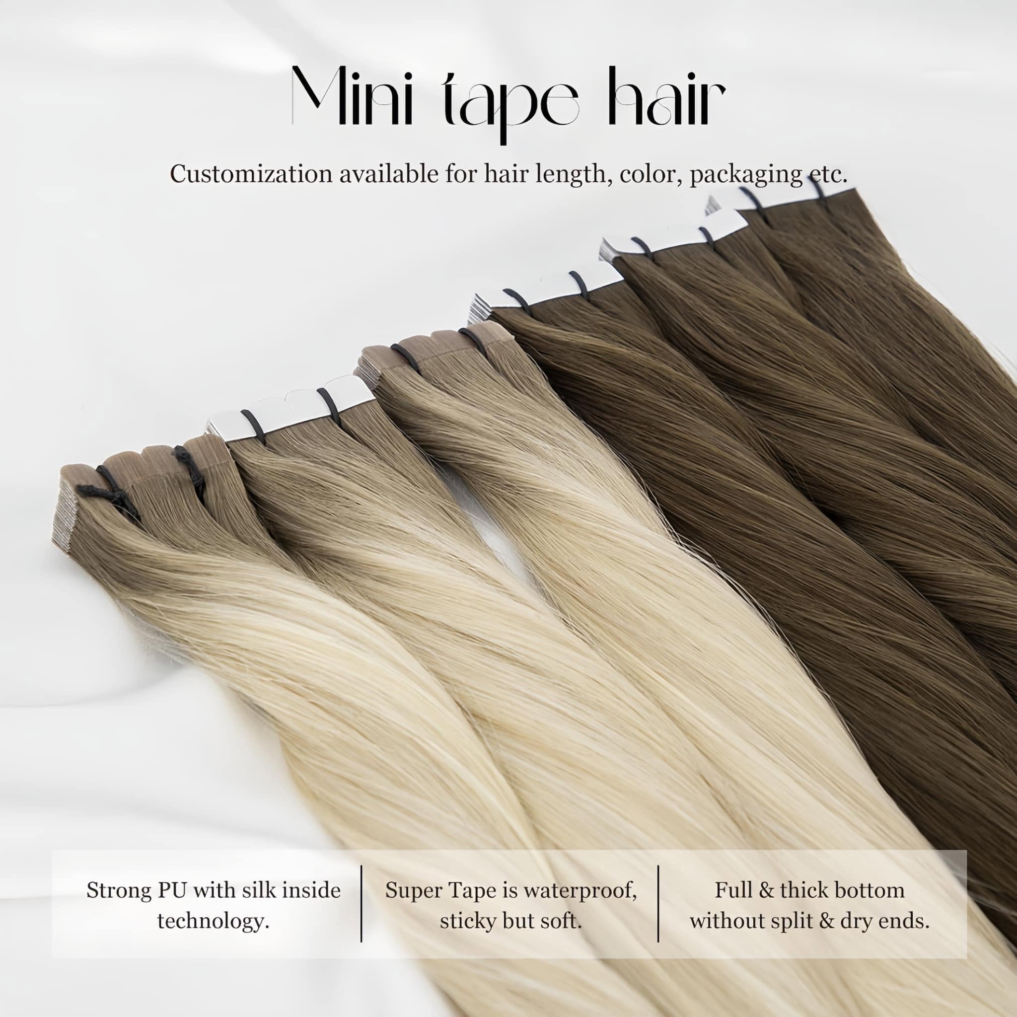 Mini doczepiane włosy naturaln – Invisible Tape In Extensions Real Hair recenzja i cena