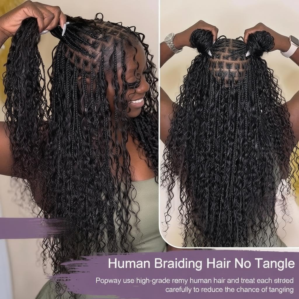 Włosy naturalne do zaplatania, – Water Wave Bulk Human Hair For Braiding recenzja i cena
