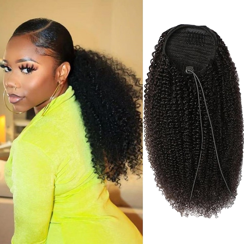 24 26 cali Długi Afro Kinky Kr – Seamless Clip In Hair Extensions Human Hair recenzja i cena