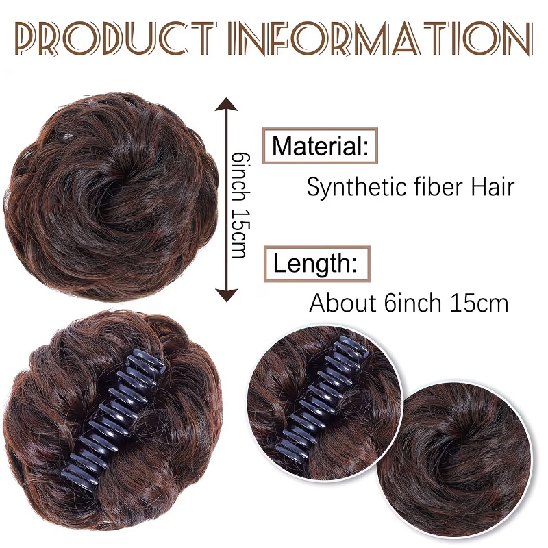 Syntetyczny, niechlujny kok, k – Claw Clip Messy Bun Hair Piece recenzja i cena