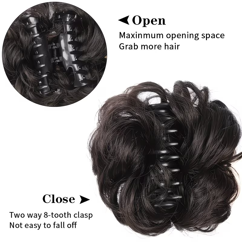Syntetyczny, niechlujny kok, k – Claw Clip Messy Bun Hair Piece recenzja i cena