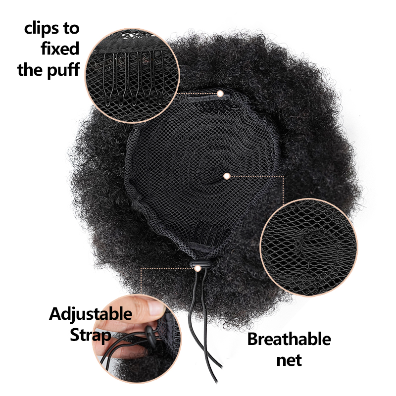 8-calowy afro puff doczepiany  – Drawstring Afro Curly Puff Ponytail recenzja i cena