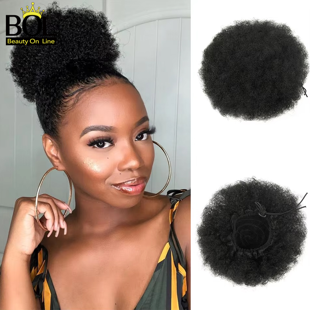 Doczepiany kucyk afro puff ze  – Drawstring Afro Curly Puff Ponytail recenzja i cena
