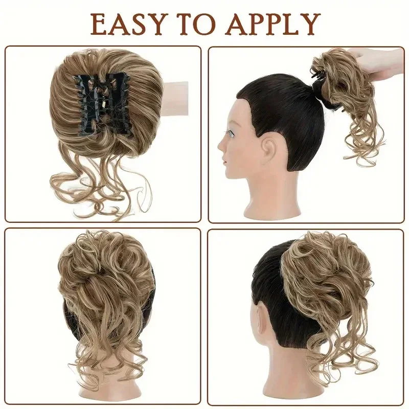 Messy Hair Bun Hair pieces for – Claw Clip Messy Bun Hair Piece recenzja i cena