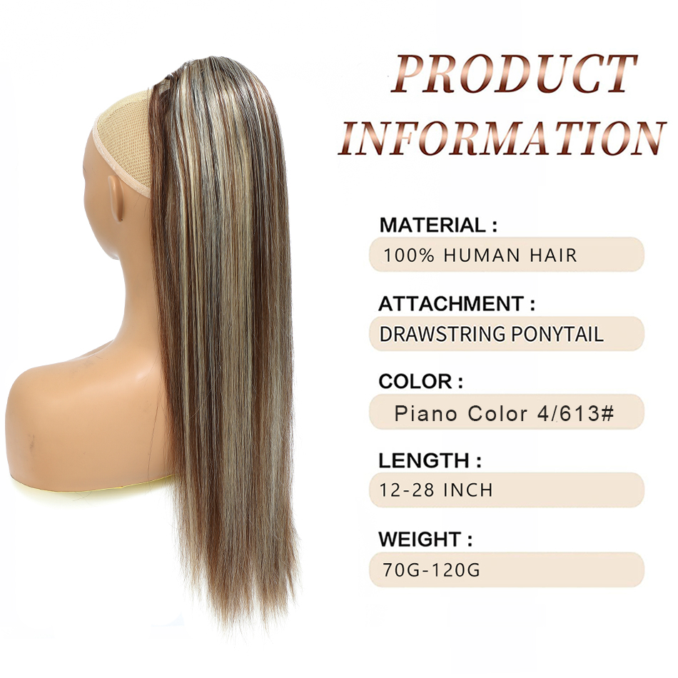 SOVO sznurkiem kucyk ludzki wł – Seamless Clip In Hair Extensions Human Hair recenzja i cena