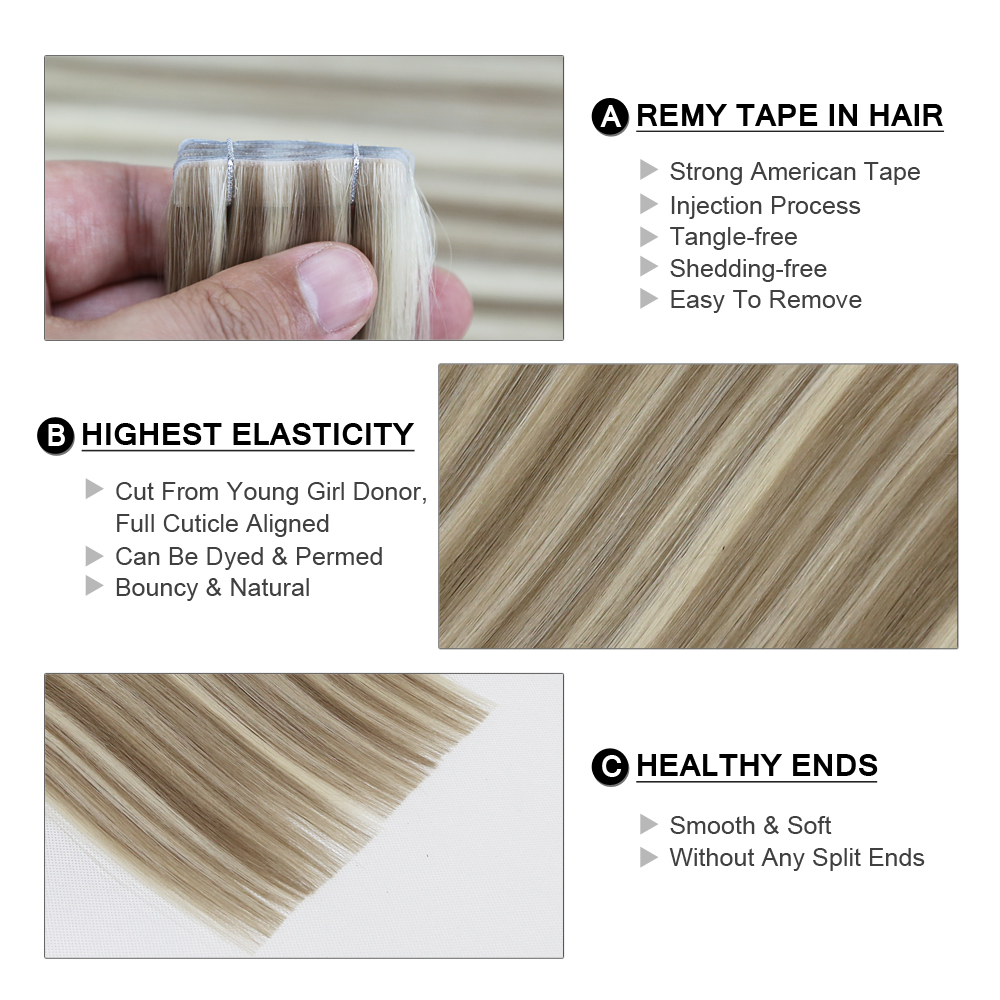 Niewidoczne doczepy na taśmie  – Invisible Tape In Extensions Real Hair recenzja i cena