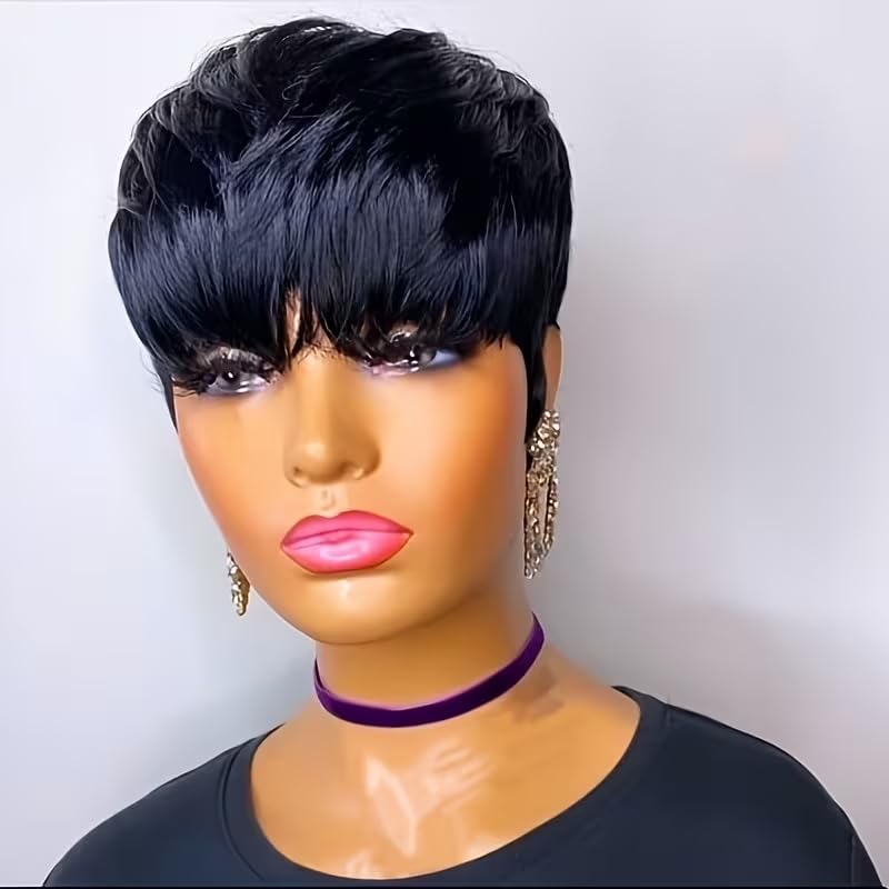 Krótkie peruki z naturalnych w – Short Pixie Cut Wig Human Hair Cheap recenzja i cena