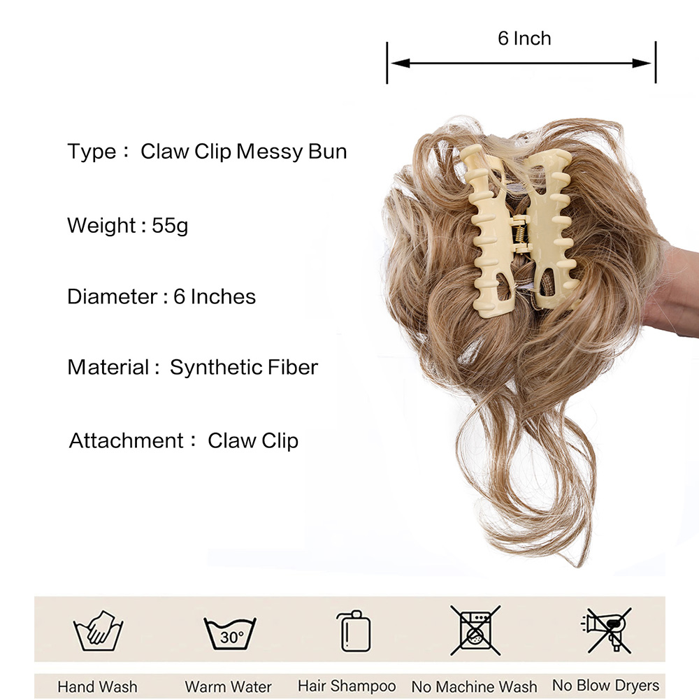 Syntetyczny roztrzepany kok tr – Claw Clip Messy Bun Hair Piece recenzja i cena