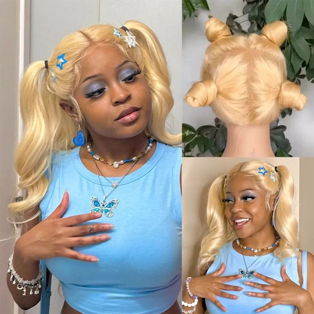 Peruka z naturalnych włosów w  – 613 Blonde Body Wave Lace Front Wig recenzja i cena