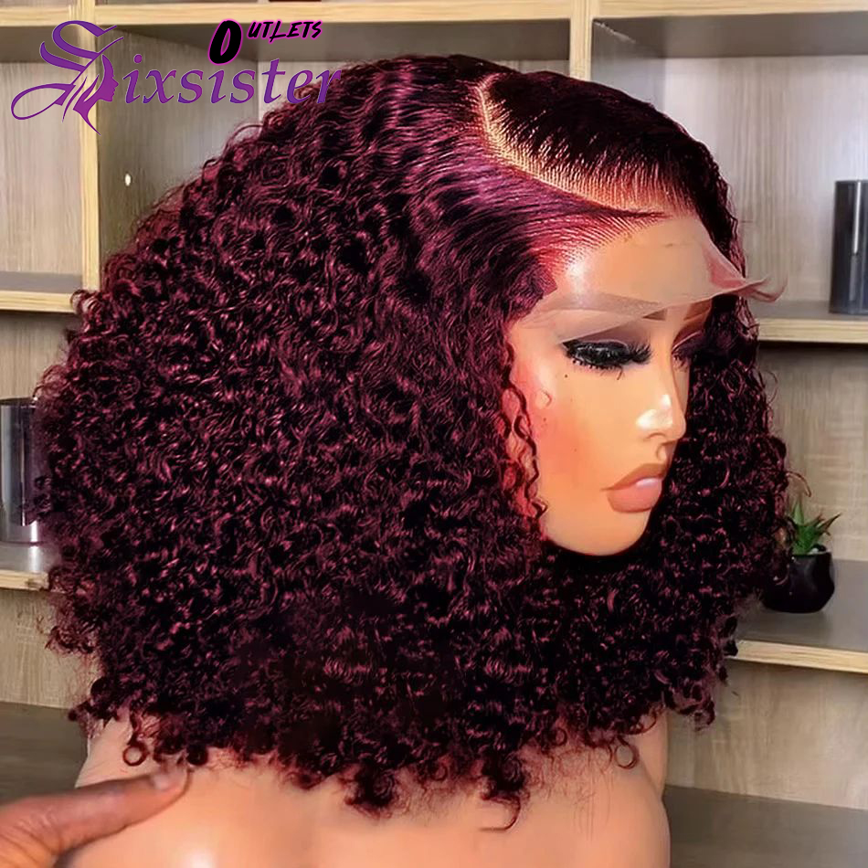 Burgundy 99J Deep Wave Short B – Glueless Wear And Go Human Hair Wig recenzja i cena