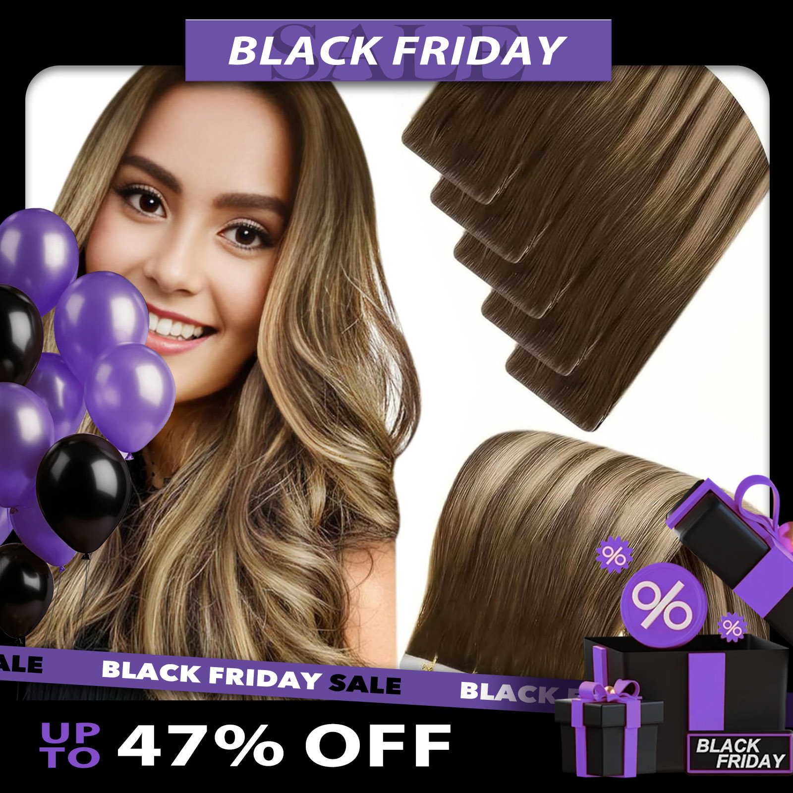 LaaVoo niewidoczna taśma wtrys – Invisible Tape In Extensions Real Hair recenzja i cena