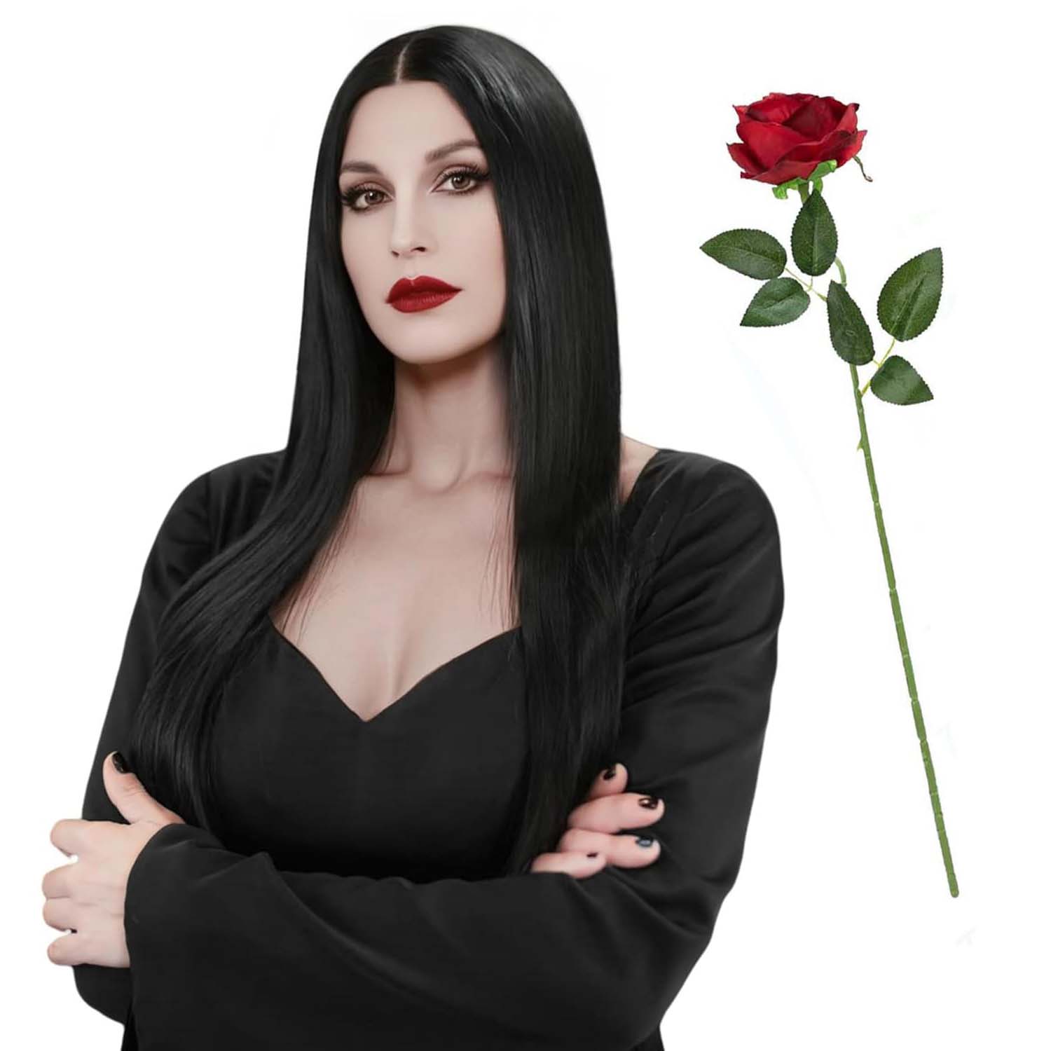 Syntetyczna długa czarna peruk – Synthetic Braided Wigs For Black Women recenzja i cena