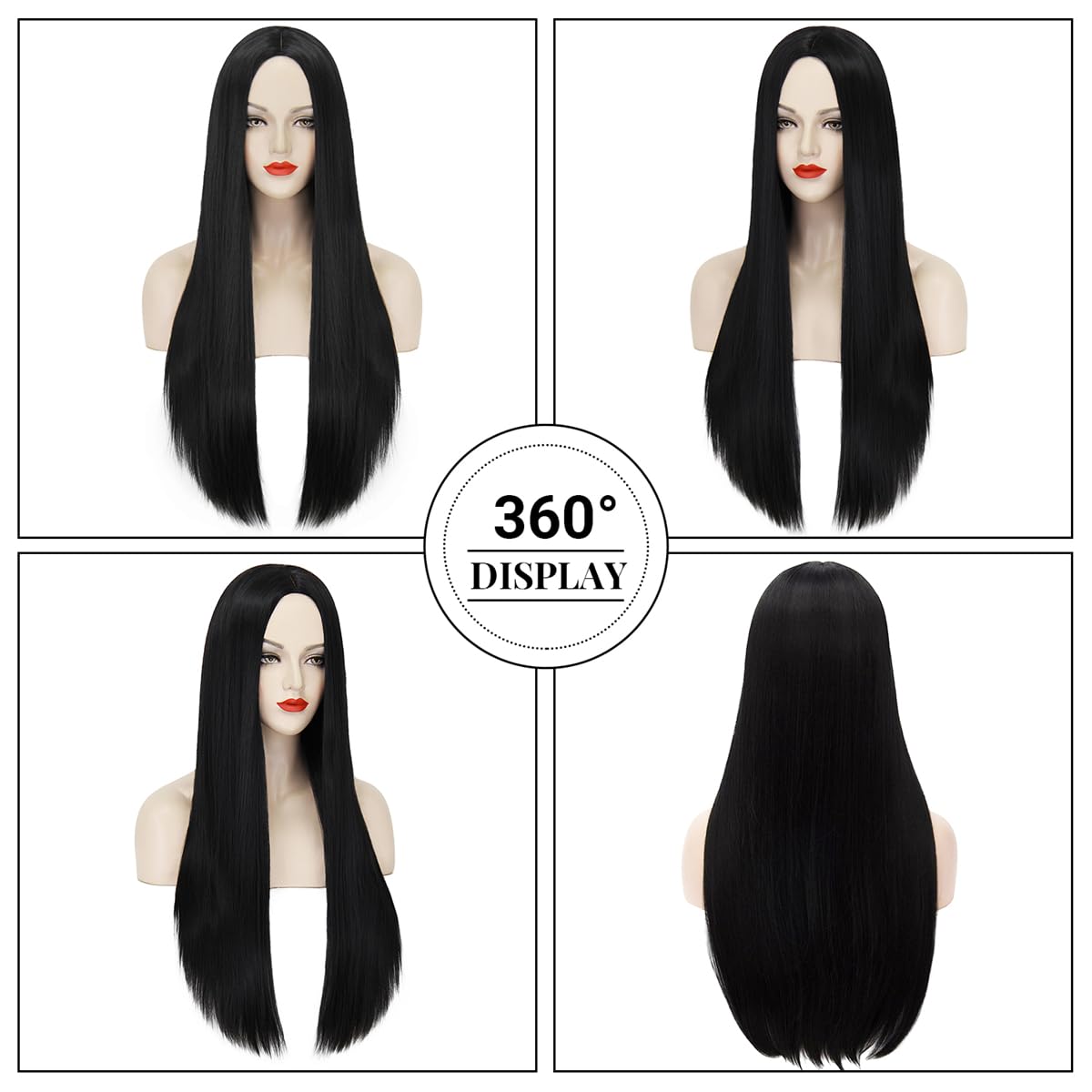 Syntetyczna długa czarna peruk – Synthetic Braided Wigs For Black Women recenzja i cena