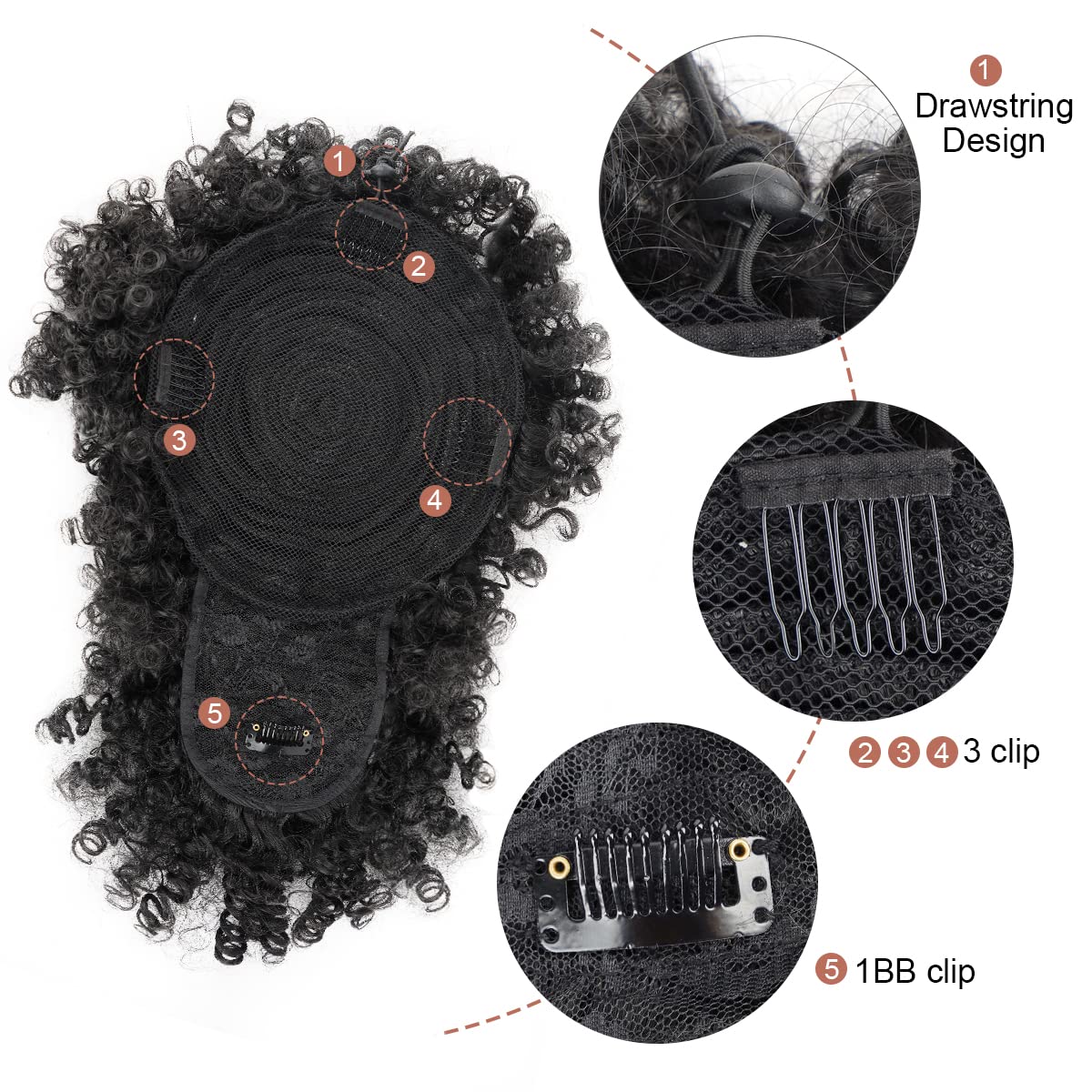 Afro Puff syntetyczny kucyk ze – Drawstring Afro Curly Puff Ponytail recenzja i cena