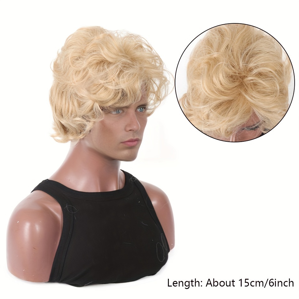 Peruka męska blond, krótka, fa – Synthetic Wigs recenzja i cena