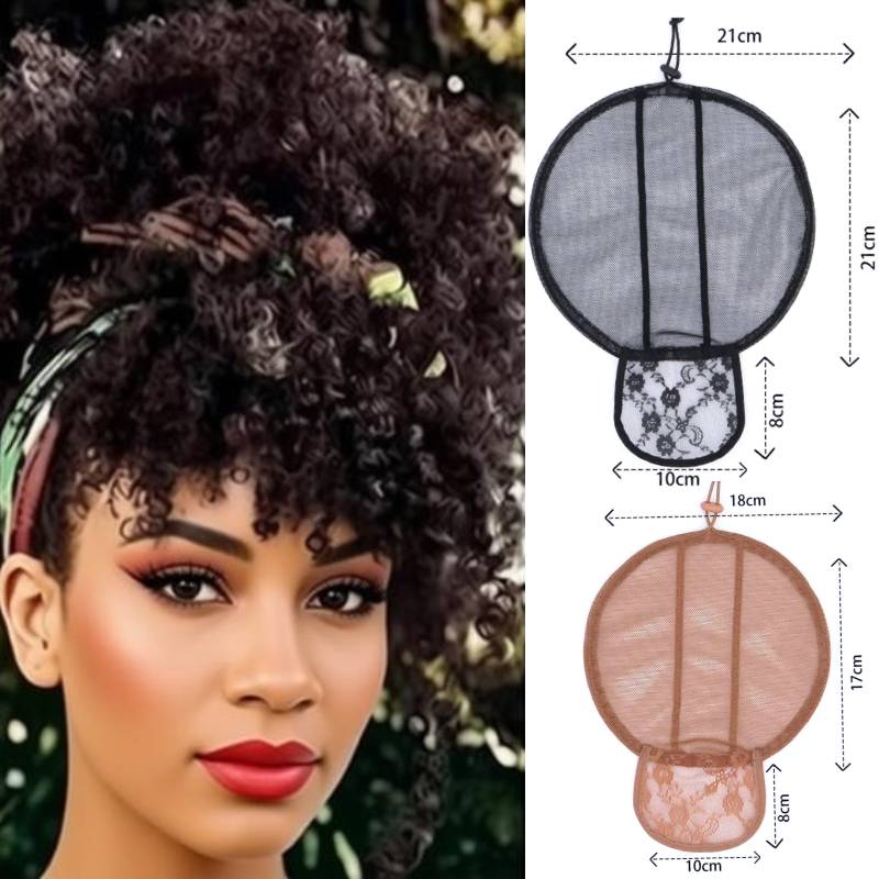 Regulowana siatka na afro puff – Drawstring Afro Curly Puff Ponytail recenzja i cena