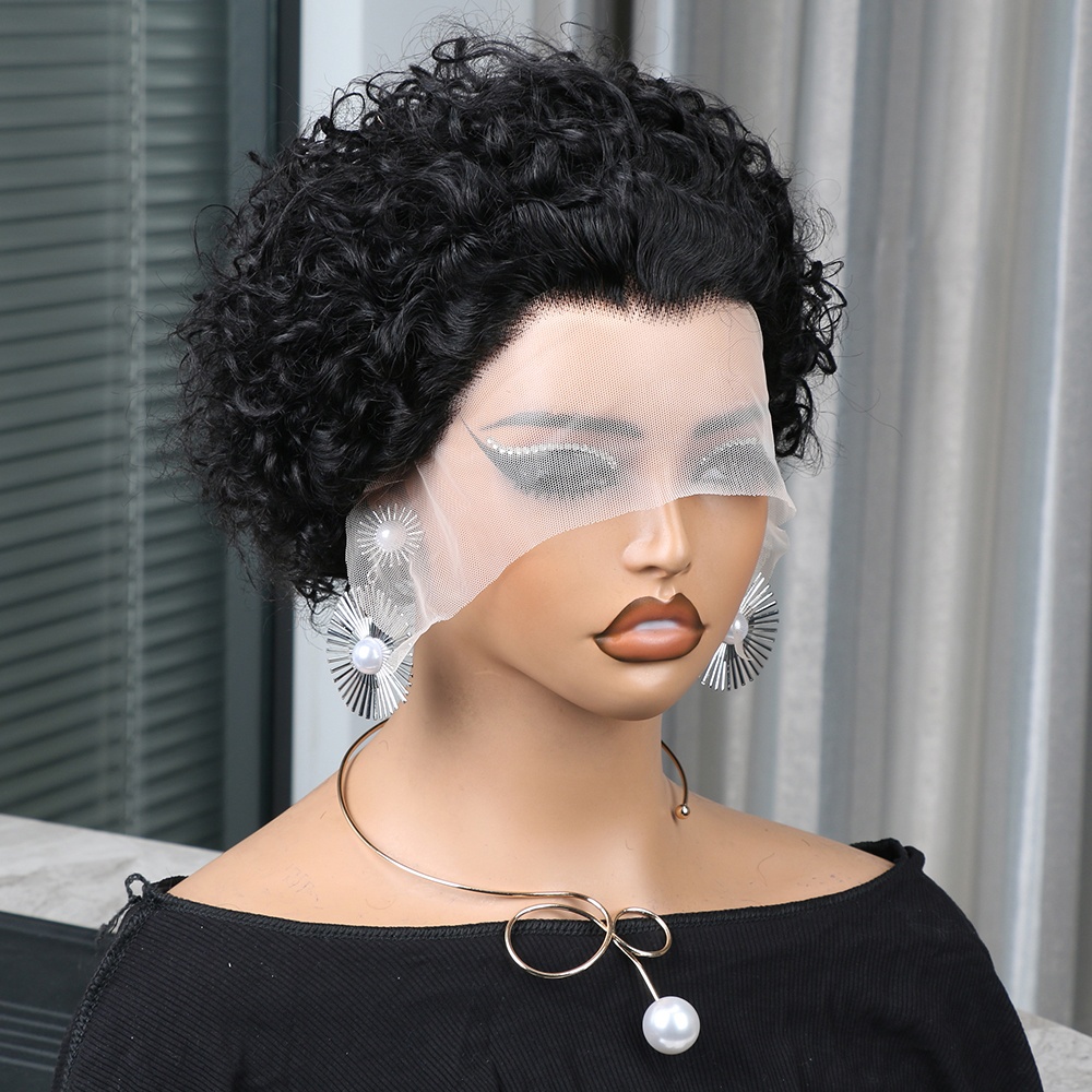 Peruka Pixie Cut z Włosów Natu – Short Pixie Cut Wig Human Hair Cheap recenzja i cena