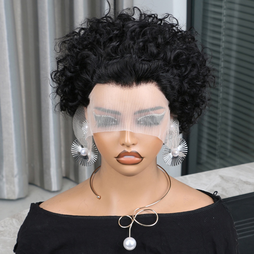 Peruka Pixie Cut z Włosów Natu – Short Pixie Cut Wig Human Hair Cheap recenzja i cena