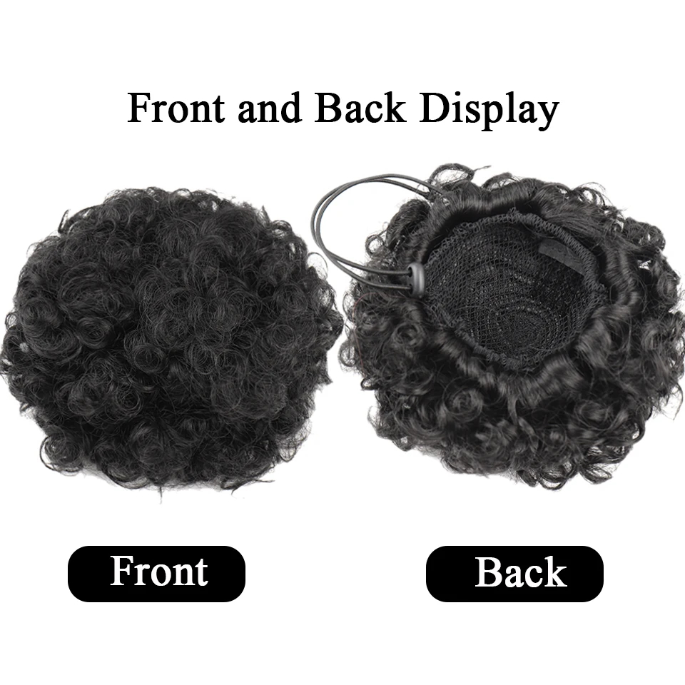Doczepiany kucyk afro z sznurk – Drawstring Afro Curly Puff Ponytail recenzja i cena