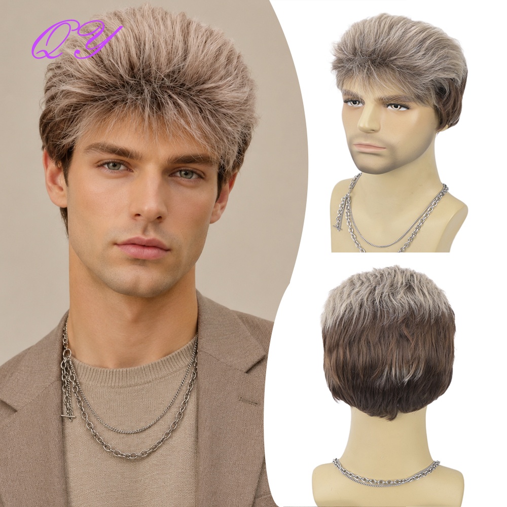 Syntetyczna, krótka, brązowo-l – Synthetic Wigs recenzja i cena