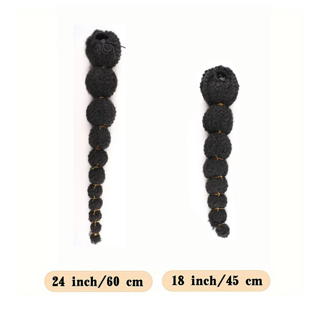 Kucyk Afro Puff dla Czarnoskór – Drawstring Afro Curly Puff Ponytail recenzja i cena