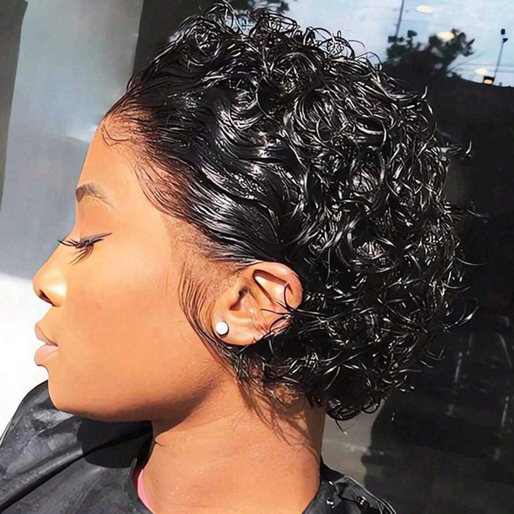 Peruka Pixie Cut z Włosów Natu – Short Pixie Cut Wig Human Hair Cheap recenzja i cena
