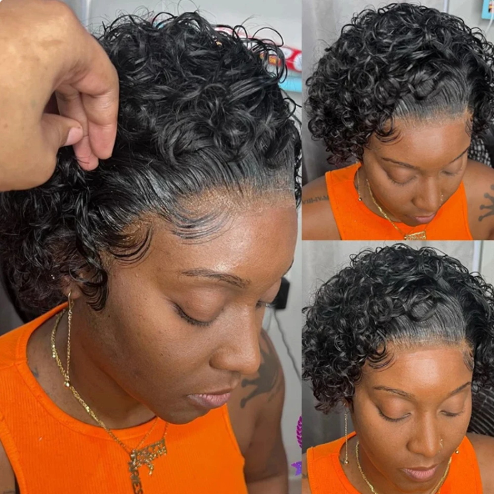 Peruka Pixie Cut z Włosów Natu – Short Pixie Cut Wig Human Hair Cheap recenzja i cena