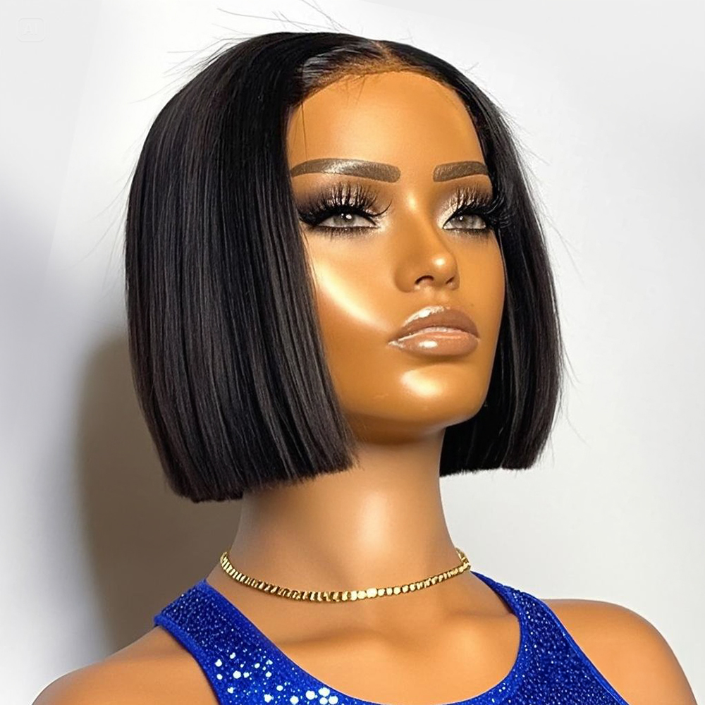 Peruka Bob Krótka Prosta o Gęs – Pre Parted 13X4 Lace Front Bob Wig recenzja i cena