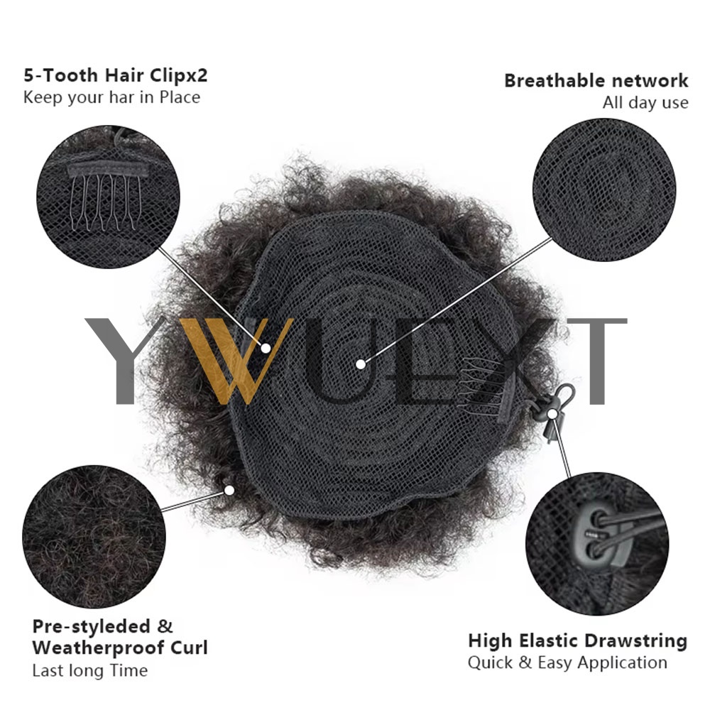 Afro Puff Kucyk z Włosów Natur – Drawstring Afro Curly Puff Ponytail recenzja i cena