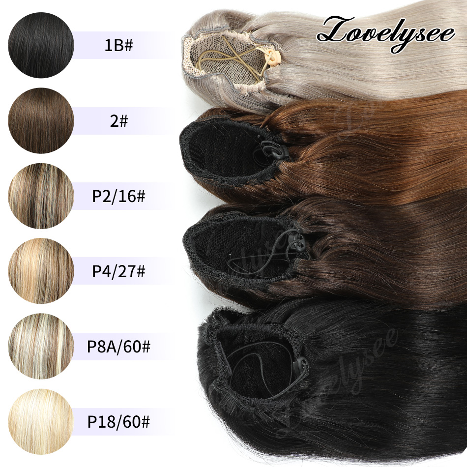Krótki kucyk na sznurku 14-18  – Seamless Clip In Hair Extensions Human Hair recenzja i cena