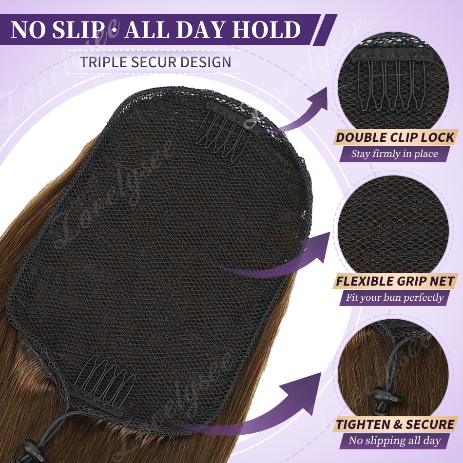 Krótki kucyk na sznurku 14-18  – Seamless Clip In Hair Extensions Human Hair recenzja i cena