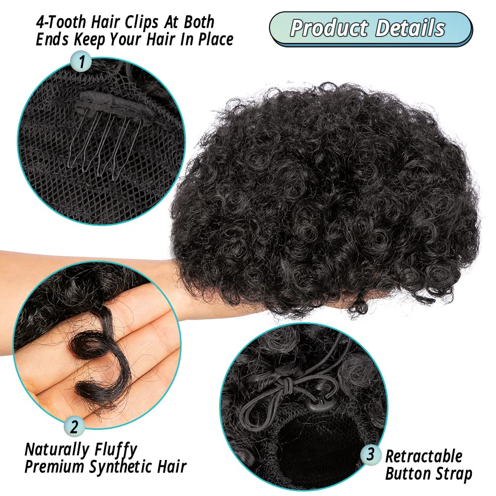 Afro Puff kucyk ze sznurkiem d – Drawstring Afro Curly Puff Ponytail recenzja i cena