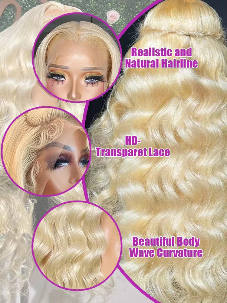 Peruka z ludzkich włosów w kol – 613 Blonde Body Wave Lace Front Wig recenzja i cena
