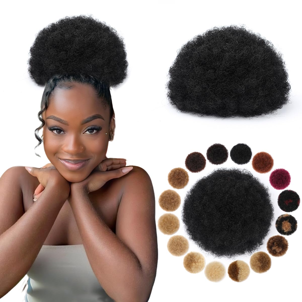 Syntetyczny koczek afro z sznu – Drawstring Afro Curly Puff Ponytail recenzja i cena
