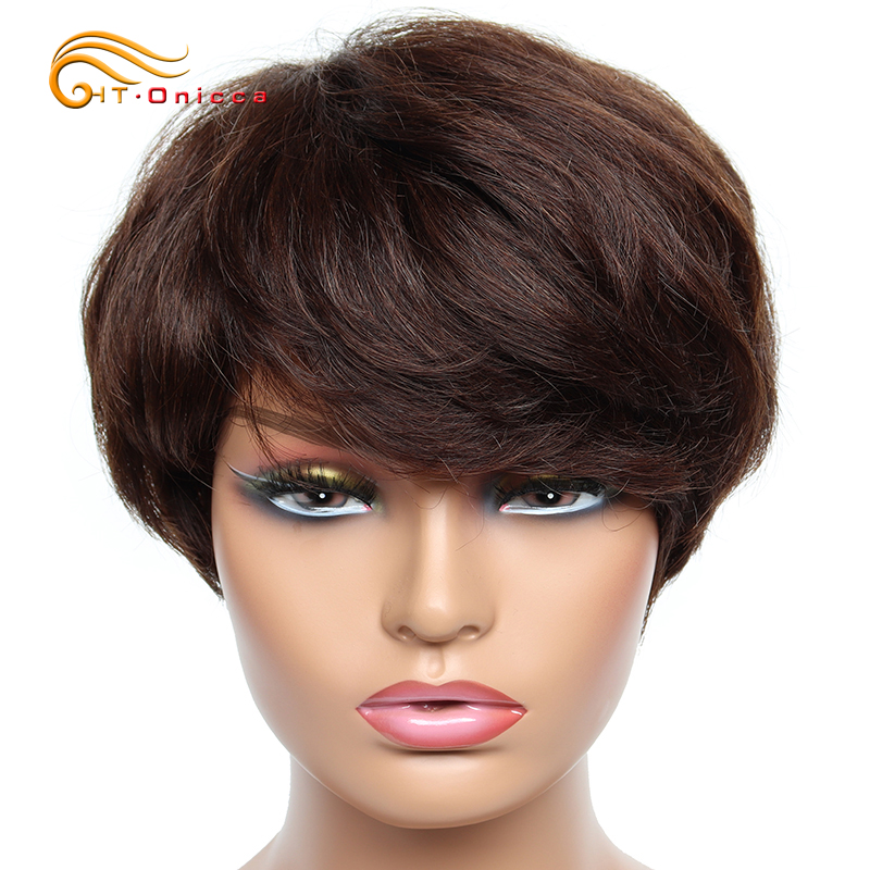 Tania peruka krótka Proste per – Short Pixie Cut Wig Human Hair Cheap recenzja i cena