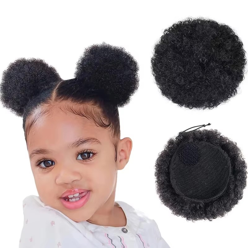 1 szt./opakowanie Dziecięcy ko – Drawstring Afro Curly Puff Ponytail recenzja i cena