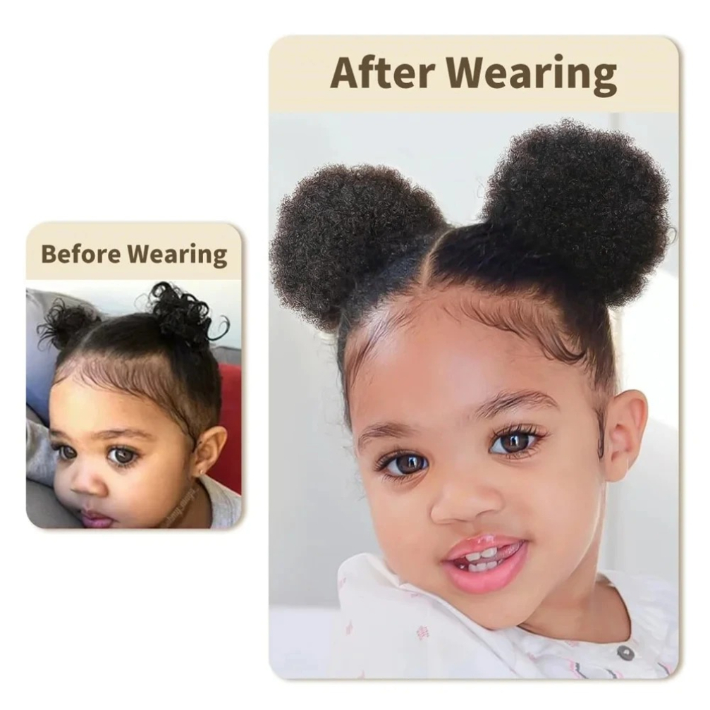 1 szt./opakowanie Dziecięcy ko – Drawstring Afro Curly Puff Ponytail recenzja i cena