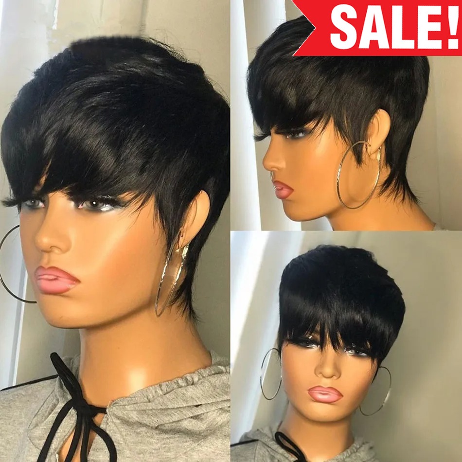Krótkie peruki z ludzkich włos – Short Pixie Cut Wig Human Hair Cheap recenzja i cena
