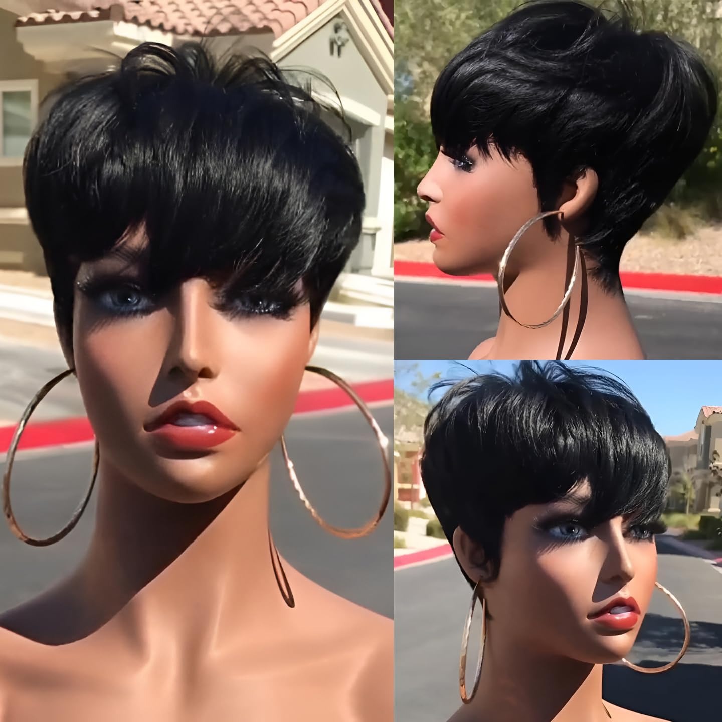 Krótkie peruki z ludzkich włos – Short Pixie Cut Wig Human Hair Cheap recenzja i cena