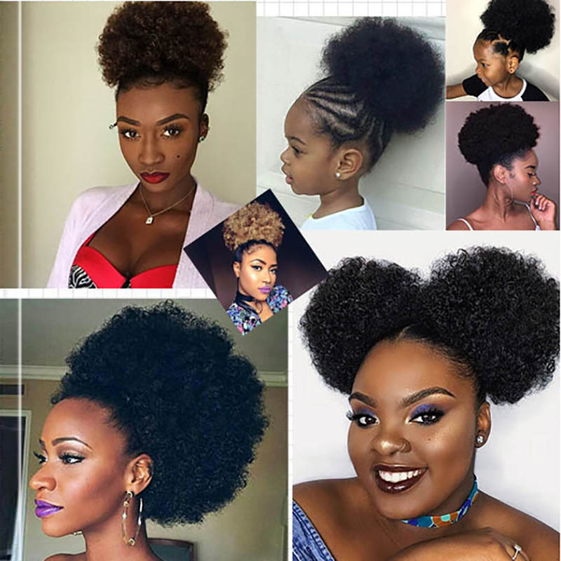 Duży afro puff doczepiany kucy – Drawstring Afro Curly Puff Ponytail recenzja i cena